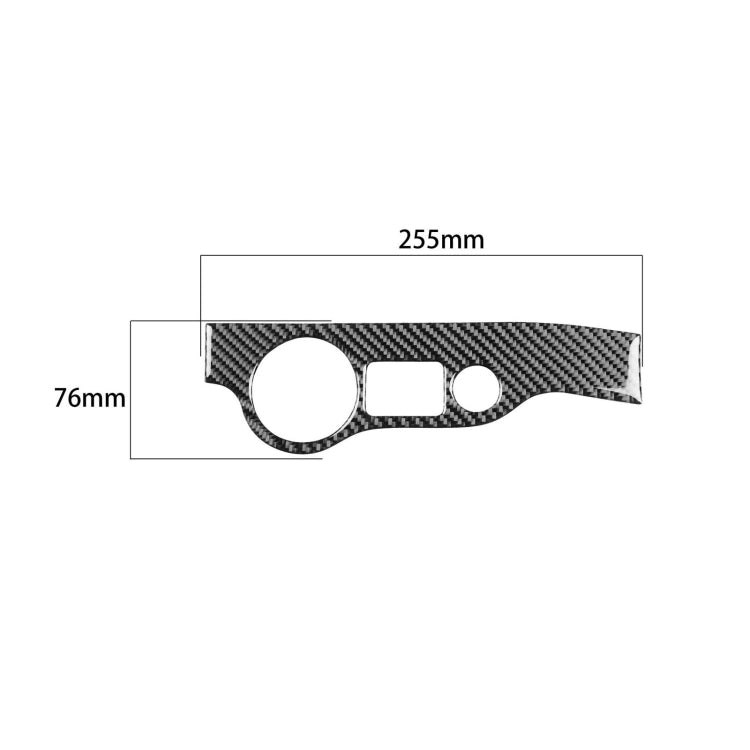 Carbon Fiber Car Headlight Switch Panel Decorative Sticker for Dodge Challenger 2015 to Now, Left Driving, Headlight Switch Panel