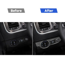 Load image into Gallery viewer, Carbon Fiber Car Headlight Switch Panel Decorative Sticker for Dodge Challenger 2015 to Now, Left Driving, Headlight Switch Panel