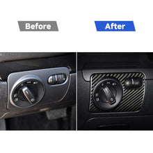 Load image into Gallery viewer, Carbon Fiber Car Headlight Switch Panel Decorative Sticker for Volkswagen Golf 6 2008-2012, Left Driving, Headlight Switch Panel, Left Driving