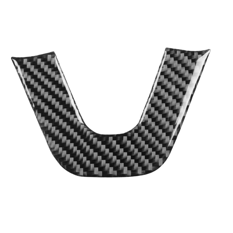 Carbon Fiber Car Steering Wheel Chin Decorative Sticker for Dodge Challenger 2015 to Now, Left Driving, Steering Wheel Chin