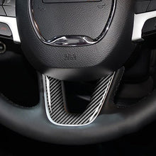 Load image into Gallery viewer, Carbon Fiber Car Steering Wheel Chin Decorative Sticker for Dodge Challenger 2015 to Now, Left Driving, Steering Wheel Chin