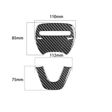 Load image into Gallery viewer, 2 PCS / Set Carbon Fiber Car Steering Wheel Logo + Chin Decorative Sticker for Dodge Challenger 2015 to Now, Left Driving, Steering Wheel Logo + Chin