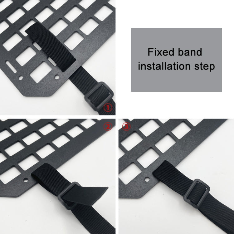 Car Rigid Seat Back Organizer Molle Panel Storage Rack, Storage Rack