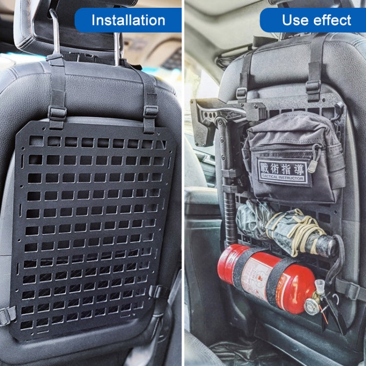 Car Rigid Seat Back Organizer Molle Panel Storage Rack, Storage Rack
