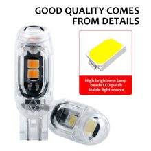 Load image into Gallery viewer, 4pcs T10 DC12V /  0.84W / 0.07A / 150LM Car Clearance Light 5LEDs SMD-3030 Lamp Beads with lens