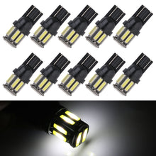 Load image into Gallery viewer, 10pcs T10 DC12V / 0.96W / 0.08A Car Clearance Light 10LEDs SMD-7020 Lamp Beads