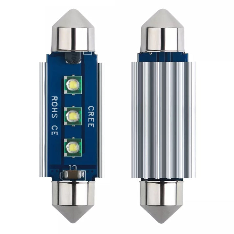 2pcs 41mm IC12V /  2.76W / 0.23A / 300LM 3LEDs SMD Car Reading Lamp Dome Light, 41mm