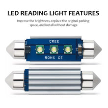Load image into Gallery viewer, 2pcs 41mm IC12V /  2.76W / 0.23A / 300LM 3LEDs SMD Car Reading Lamp Dome Light, 41mm