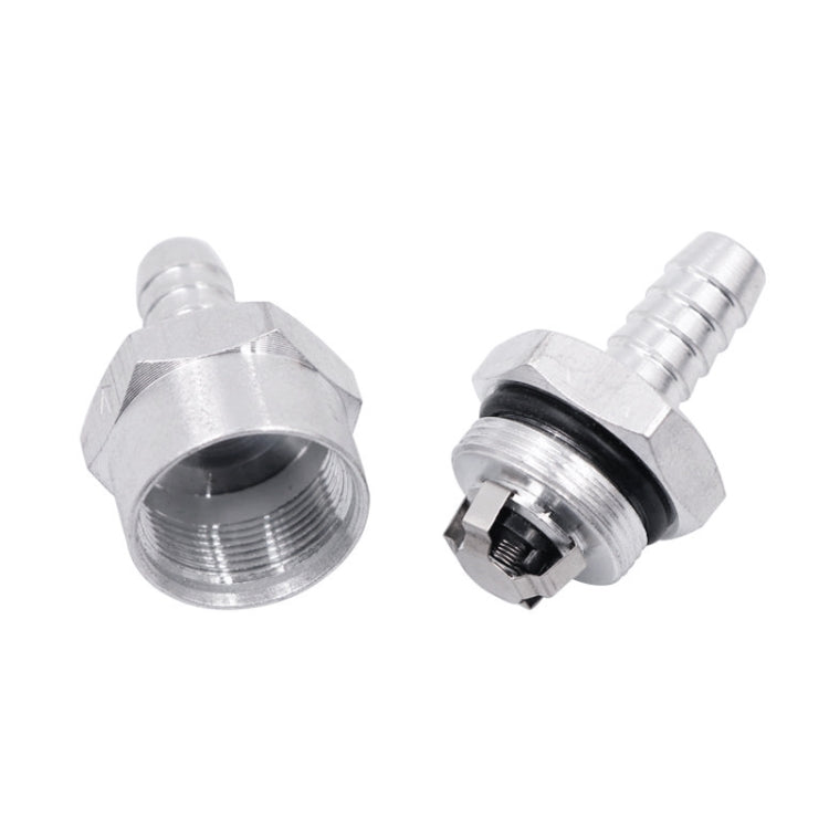 Car 8mm Aluminium Alloy Fuel Petrol One Way Non Return Check Valve, 8mm Silver