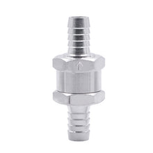 Load image into Gallery viewer, Car 10mm Aluminium Alloy Fuel Petrol One Way Non Return Check Valve, 10mm Silver