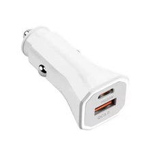 Load image into Gallery viewer, PD + QC3.0 Car 2 in 1 Square Fast Charger Car Cigarette Lighter, Car Square Charger