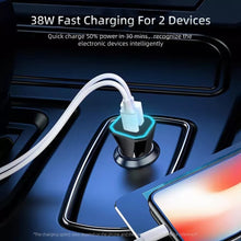 Load image into Gallery viewer, PD + QC3.0 Car 2 in 1 Square Fast Charger Car Cigarette Lighter, Car Square Charger