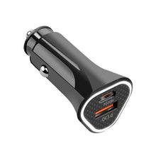 Load image into Gallery viewer, PD + QC3.0 Car 2 in 1 Triangle Fast Charger Car Cigarette Lighter, Car Triangle Charger