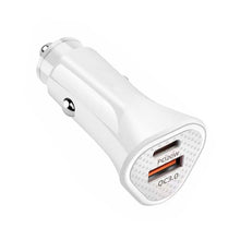 Load image into Gallery viewer, PD + QC3.0 Car 2 in 1 Triangle Fast Charger Car Cigarette Lighter, Car Triangle Charger