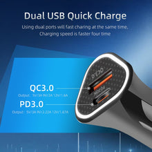 Load image into Gallery viewer, PD + QC3.0 Car 2 in 1 Triangle Fast Charger Car Cigarette Lighter, Car Triangle Charger