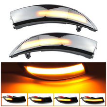 Load image into Gallery viewer, 1 Pair For Ford Fiesta 2008-2017 Car Dynamic LED Turn Signal Light Rearview Mirror Flasher Water Blinker, For Ford Fiesta 2008-2017 (Transparent Black)