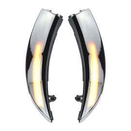 1 Pair For Ford Fiesta 2008-2017 Car Dynamic LED Turn Signal Light Rearview Mirror Flasher Water Blinker, For Ford Fiesta 2008-2017 (Transparent Black)