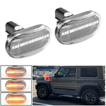Load image into Gallery viewer, 2pcs For Suzuki Jimny JB64W 2018/07- Car Dynamic LED Fender Side Light, For Suzuki Jimny JB64W 2018/07- (Transparent), For Suzuki Jimny JB64W 2018/07- (Transparent Black)