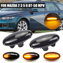 Load image into Gallery viewer, 2pcs For Mazda 2 DY 2003-2007 Car Dynamic LED Fender Side Light, For Mazda 2 DY 2003-2007 (Transparent Black)