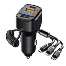 Load image into Gallery viewer, K4 Car 3 in 1 PD + USB Dual Port Fast Charger with Spring Data Cable, K4