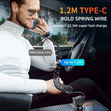 Load image into Gallery viewer, K4 Car 3 in 1 PD + USB Dual Port Fast Charger with Spring Data Cable, K4