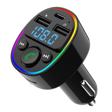 Load image into Gallery viewer, Car Bluetooth MP3 Player Audio FM Transmitter with Ambient Light, MP3 Player