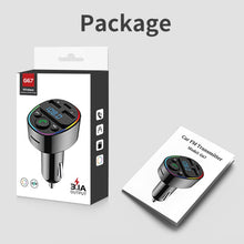 Load image into Gallery viewer, Car Bluetooth MP3 Player Audio FM Transmitter with Ambient Light, MP3 Player