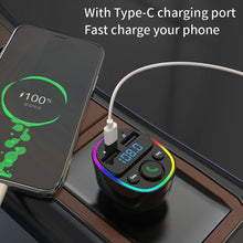 Load image into Gallery viewer, Car Bluetooth MP3 Player Audio FM Transmitter with Ambient Light, MP3 Player