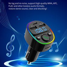 Load image into Gallery viewer, Car Bluetooth MP3 Player Audio FM Transmitter with Ambient Light, MP3 Player