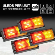 Load image into Gallery viewer, 4pcs MK-049 Truck 8LEDs Double Color Side Marker Light, MK-049