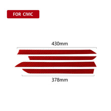 Load image into Gallery viewer, Car Carbon Fiber Door Decorative Strip for Honda Tenth Generation Civic 2016-2019, Left and Right Drive Universal, Door Decorative Strip