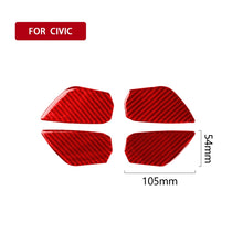 Load image into Gallery viewer, Car Carbon Fiber Inside Door Wrist Decorative Sticker for Honda Tenth Generation Civic 2016-2019, Left and Right Drive Universal, Inside Door Wrist