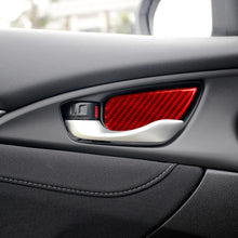 Load image into Gallery viewer, Car Carbon Fiber Inside Door Wrist Decorative Sticker for Honda Tenth Generation Civic 2016-2019, Left and Right Drive Universal, Inside Door Wrist