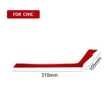Load image into Gallery viewer, Car Carbon Fiber Below the Central Control Air Outlet Decorative Sticker for Honda Tenth Generation Civic 2016-2019, Right Drive, Below the Central Control Air Outlet Right Drive