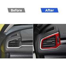 Load image into Gallery viewer, Car Carbon Fiber Left and Right Air Outlet Decorative Sticker for Honda Tenth Generation Civic 2016-2019, Right Drive, Air Outlet Right Drive