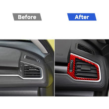 Load image into Gallery viewer, Car Carbon Fiber Left and Right Air Outlet Decorative Sticker for Honda Tenth Generation Civic 2016-2019, Left Drive, Air Outlet Left Drive
