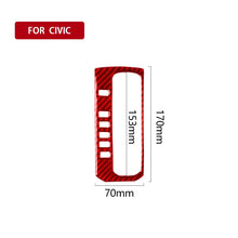Load image into Gallery viewer, Car Carbon Fiber Gear Button Frame Decorative Sticker for Honda Tenth Generation Civic 2016-2019, Left Drive, Gear Button Left Drive