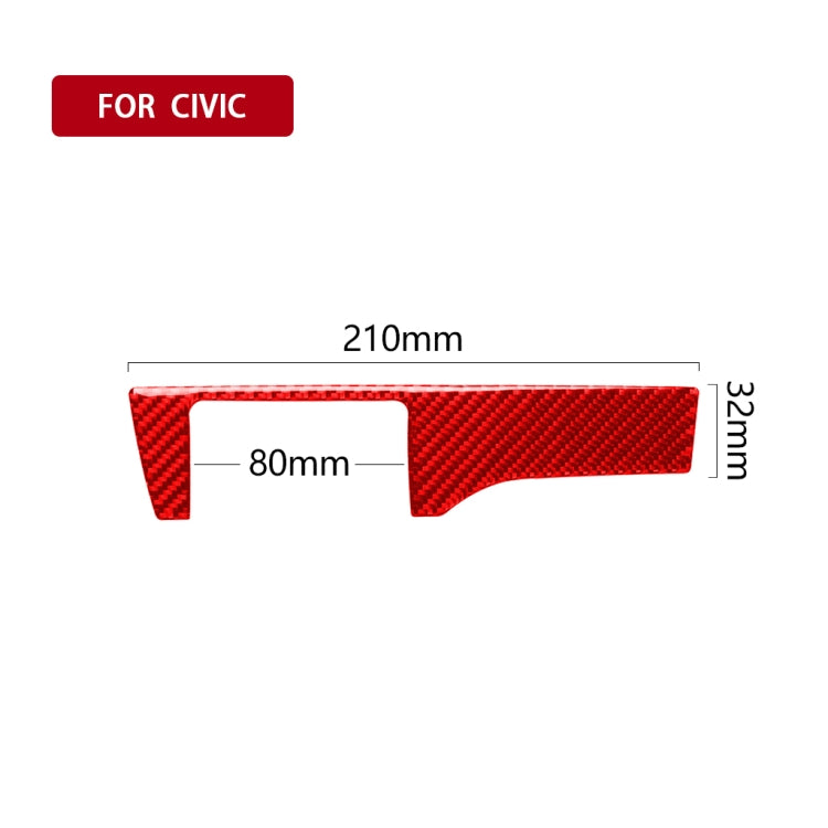 Car Carbon Fiber Headlight Switch Panel Decorative Sticker for Honda Tenth Generation Civic 2016-2019, Left Drive, Headlight Switch Left Drive