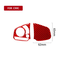 Load image into Gallery viewer, Car Carbon Fiber Steering Wheel Button Middle Configuration Decorative Sticker for Honda Tenth Generation Civic 2016-2019, Left and Right Drive Universal, Steering Wheel Button Middle Configuration