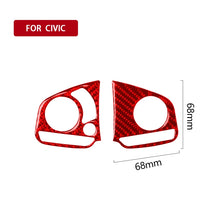 Load image into Gallery viewer, Car Carbon Fiber Steering Wheel Button High Configuration Decorative Sticker for Honda Tenth Generation Civic 2016-2019, Left and Right Drive Universal, Steering Wheel Button High Configuration