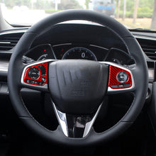 Load image into Gallery viewer, Car Carbon Fiber Steering Wheel Button High Configuration Decorative Sticker for Honda Tenth Generation Civic 2016-2019, Left and Right Drive Universal, Steering Wheel Button High Configuration