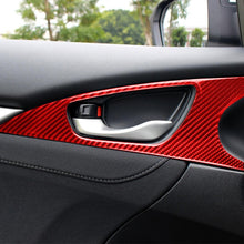 Load image into Gallery viewer, Car Carbon Fiber Door Handle Door Wrist Panel Decorative Sticker for Honda Tenth Generation Civic 2016-2019, Left and Right Drive Universal, Door Handle Door Wrist Panel