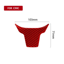 Load image into Gallery viewer, Car Carbon Fiber Steering Wheel Decorative Sticker for Honda Tenth Generation Civic 2016-2019, Left and Right Drive Universal, Steering Wheel