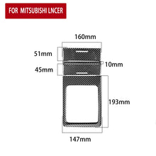Load image into Gallery viewer, Car Carbon Fiber Storage + Gear Decorative Sticker for Mitsubishi Lancer EVO (Only GT / GTS) 2010-2015, Left and Right Drive Universal, Storage + Gear