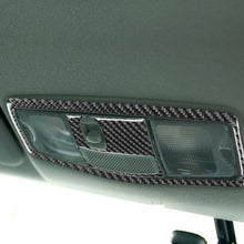Load image into Gallery viewer, Car Carbon Fiber Roof Front Reading Light without Sunroof Decorative Sticker for Mitsubishi Lancer EVO 2008-2015, Left and Right Drive Universal, Roof Front Reading Light without Sunroof