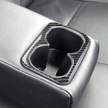 Load image into Gallery viewer, Car Carbon Fiber Rear Center Armrest Cup Holder Decorative Sticker for Mitsubishi Lancer EVO 2008-2015, Left and Right Drive Universal, Rear Center Armrest Cup Holder
