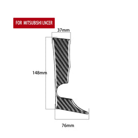 Car Carbon Fiber INFO Button Decorative Sticker for Mitsubishi Lancer EVO 2008-2015, Left Drive, INFO Button