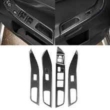 Load image into Gallery viewer, 6 PCS Car Carbon Fiber Glass Lift Panel Decorative Sticker for Mitsubishi Lancer EVO 2008-2015, Right Drive, Glass Lift Panel, Right Drive