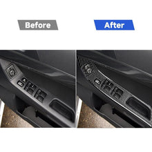 Load image into Gallery viewer, 6 PCS Car Carbon Fiber Glass Lift Panel Decorative Sticker for Mitsubishi Lancer EVO 2008-2015, Right Drive, Glass Lift Panel, Right Drive