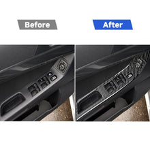 Load image into Gallery viewer, 6 PCS Car Carbon Fiber Glass Lift Panel Decorative Sticker for Mitsubishi Lancer EVO 2008-2015, Left Drive, Glass Lift Panel, Left Drive